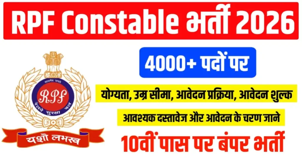 RPF Constable New Vacancy 2026