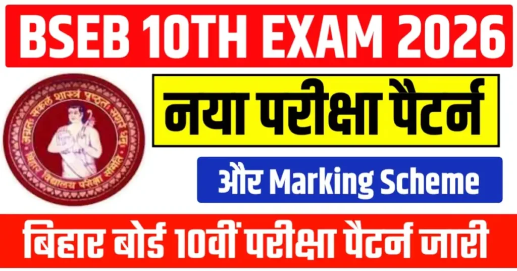 Bihar Board Matric Exam Pattern 2026